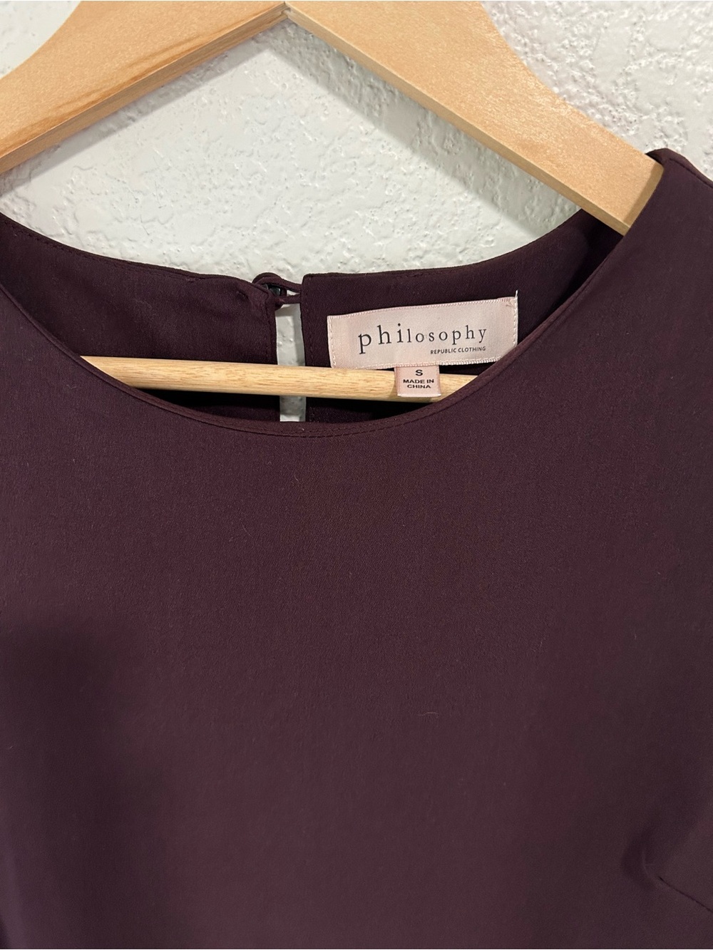 Philosophy Plum High-Low Short Sleeve Tunic - Picture 4 of 5
